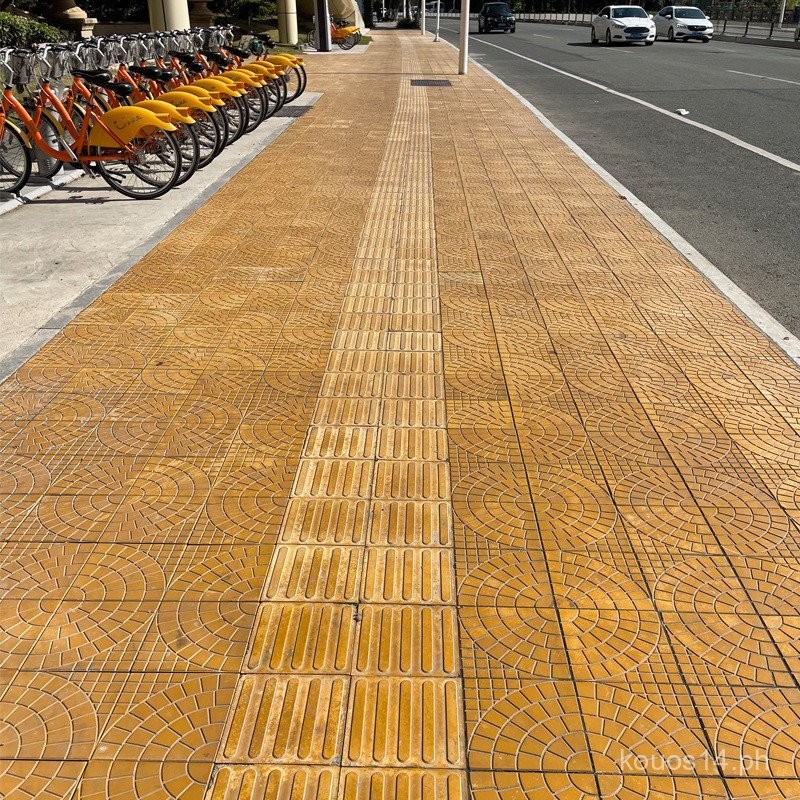 400*400 20Thick Glaze Yellow Braille Paving Bricks Braille Stop Bricks ...