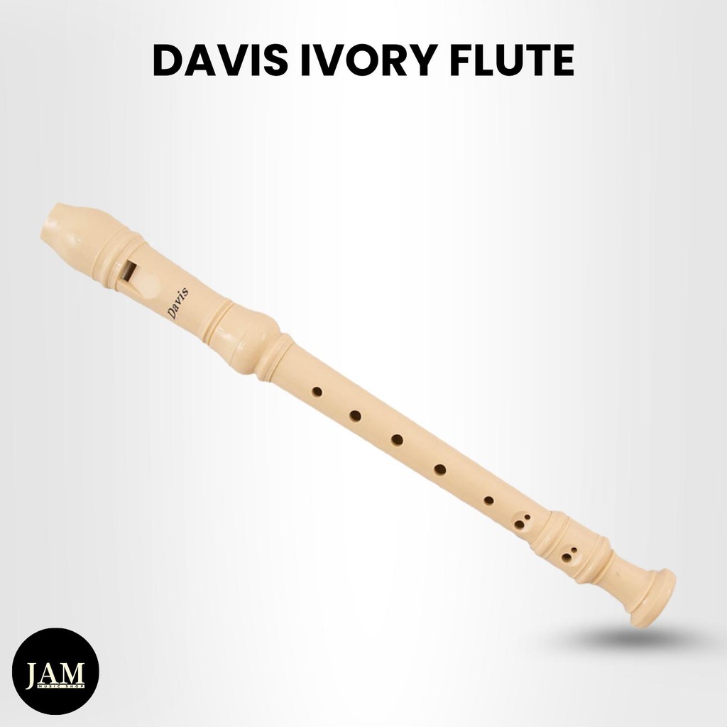Davis Ivory Flute Recorder with Cleaning Tool Wind Instrument | Shopee ...
