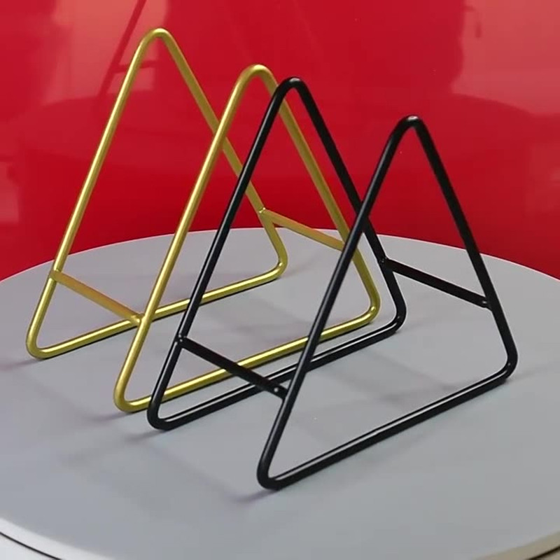 【HGPH】 Coaster Holder Stand Rack Dish Triangle Coasters Support Drink ...