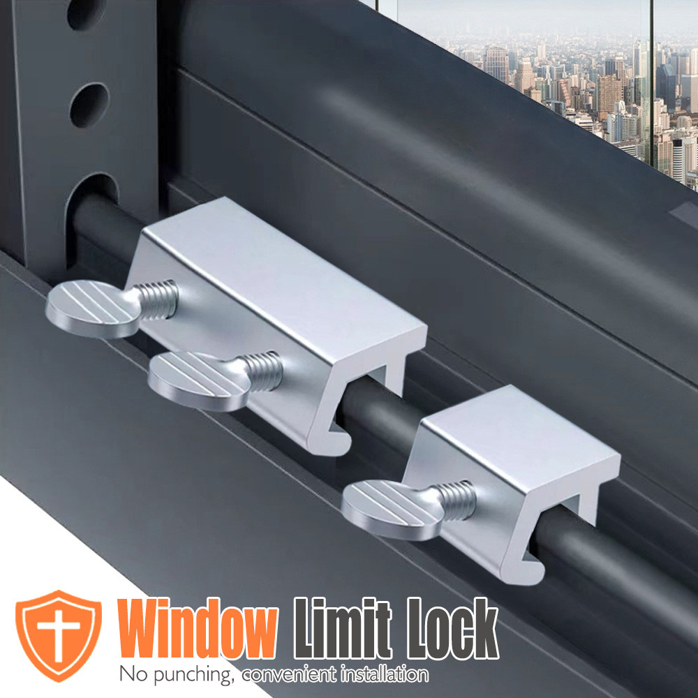Window Locks Safety Window Lock Stopper Aluminum Alloy Sliding Security ...