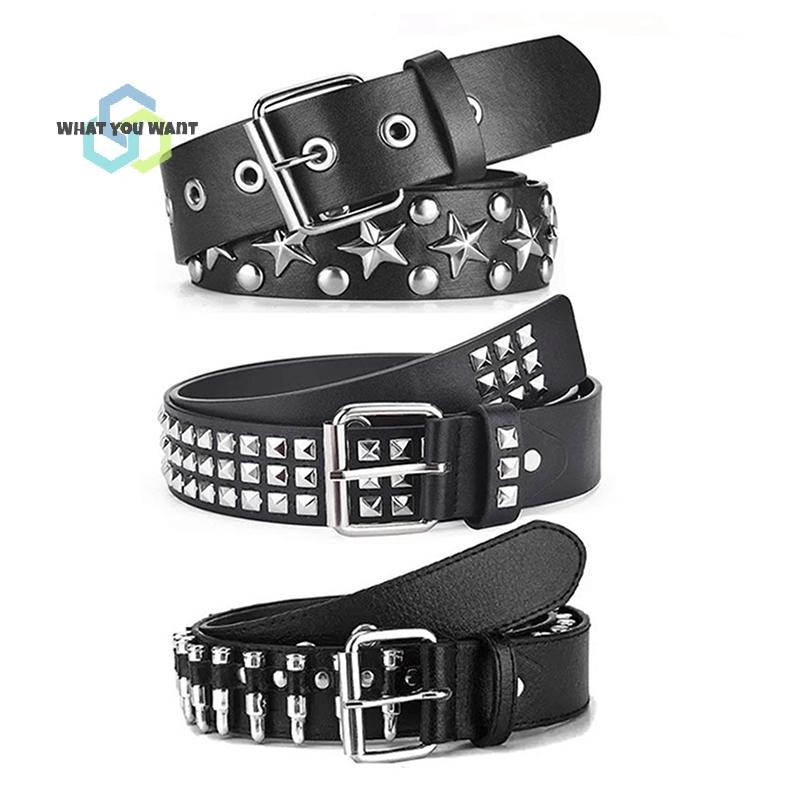 Rivet Hollow Bullet Decoration Belt Fashion Ladies Leather Studded Gift ...
