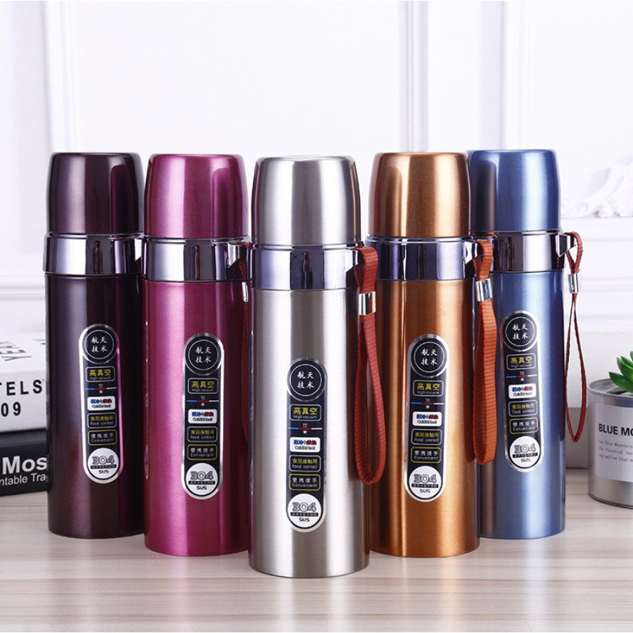 TERMOS Thermos Plain Heat Resistant Cold FLASK Thermos Adult Size 500ml ...