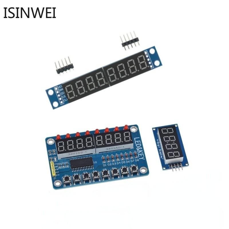 TM1637 4 Bits/TM1638/MAX7219 8 Bit Digital LED Display Module 7 Segment ...