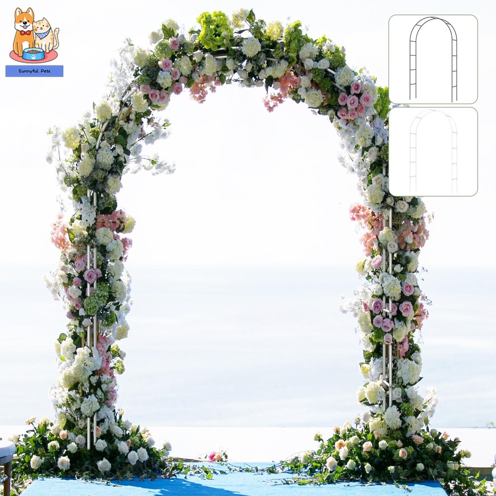 Metal Garden Arch Large Iron Plant Trellis Reusable Wedding Arch for ...