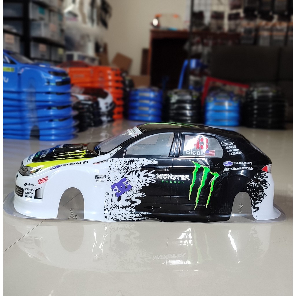 Rally Subaru Monster Energy RC Body Scale 1/10 | Shopee Philippines