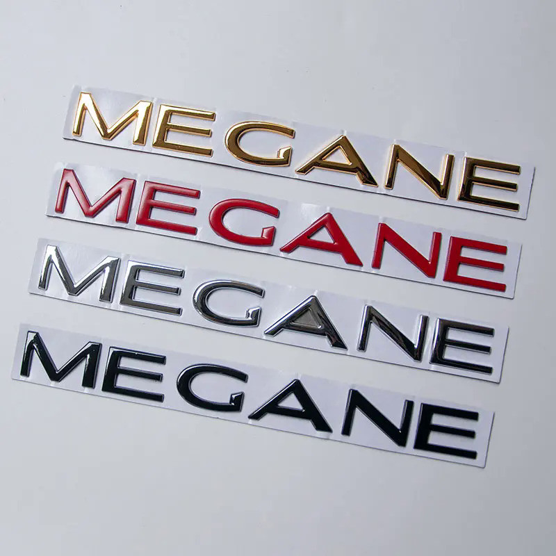 MEGANE Letters Trunk Emblem Car Stickers For Renault 1 2 3 4 MK1 MK2 ...