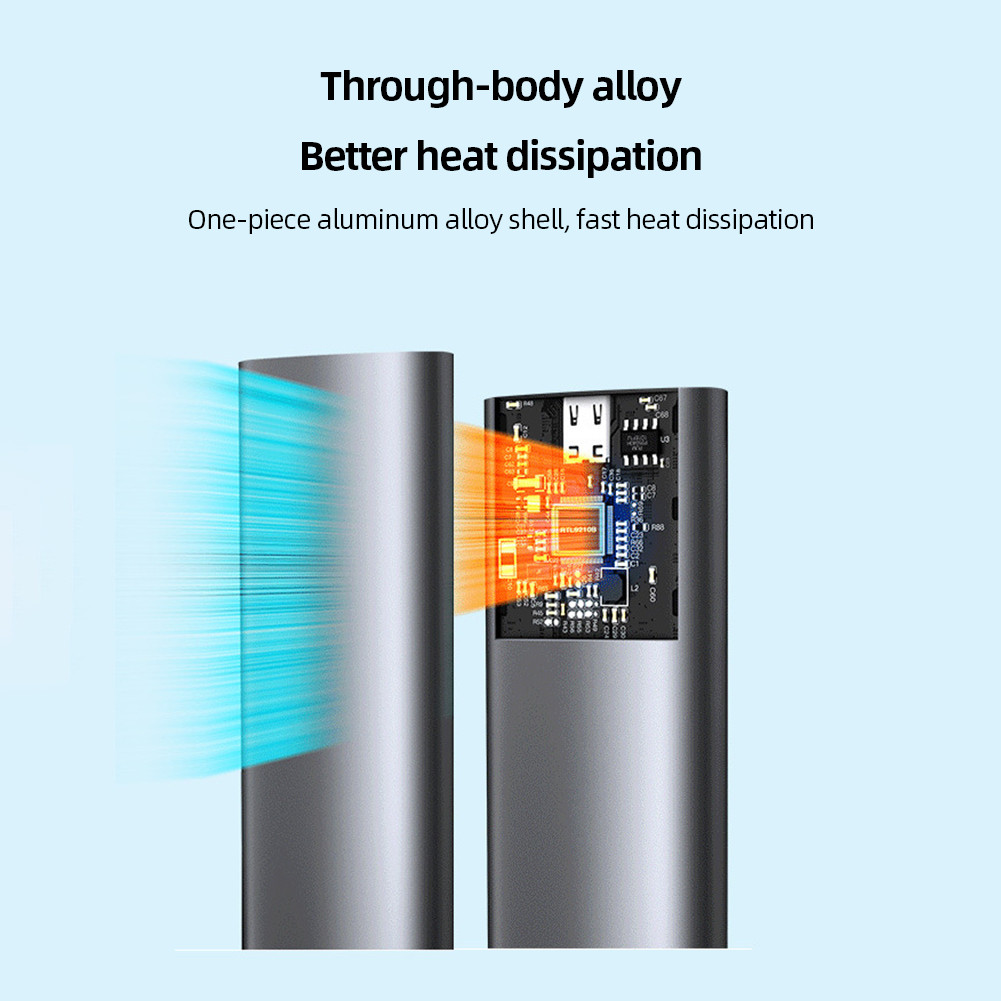 M.2 SSD Enclosure NVMe/NGFF TypeC 3.1 HDD Box for 2230/2242/2260/2280