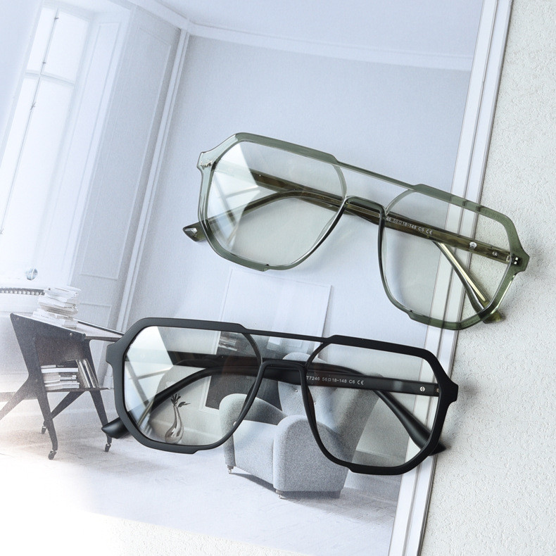 TR90 Double Beam Optical Glasses Frame Large frame Eyewear Men Women ...