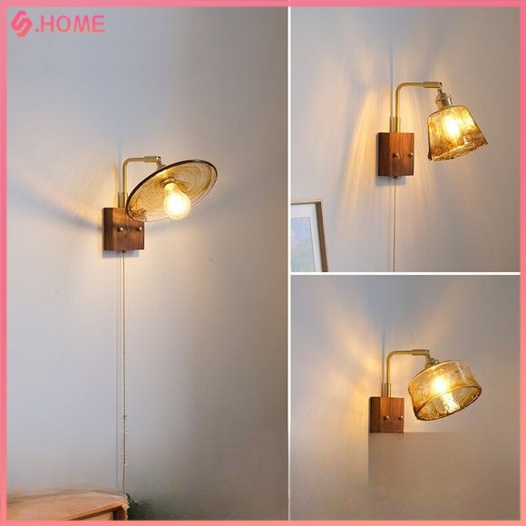 JapaneseStyle Retro Walnut Brass Study Living Room Bedroom Bedside