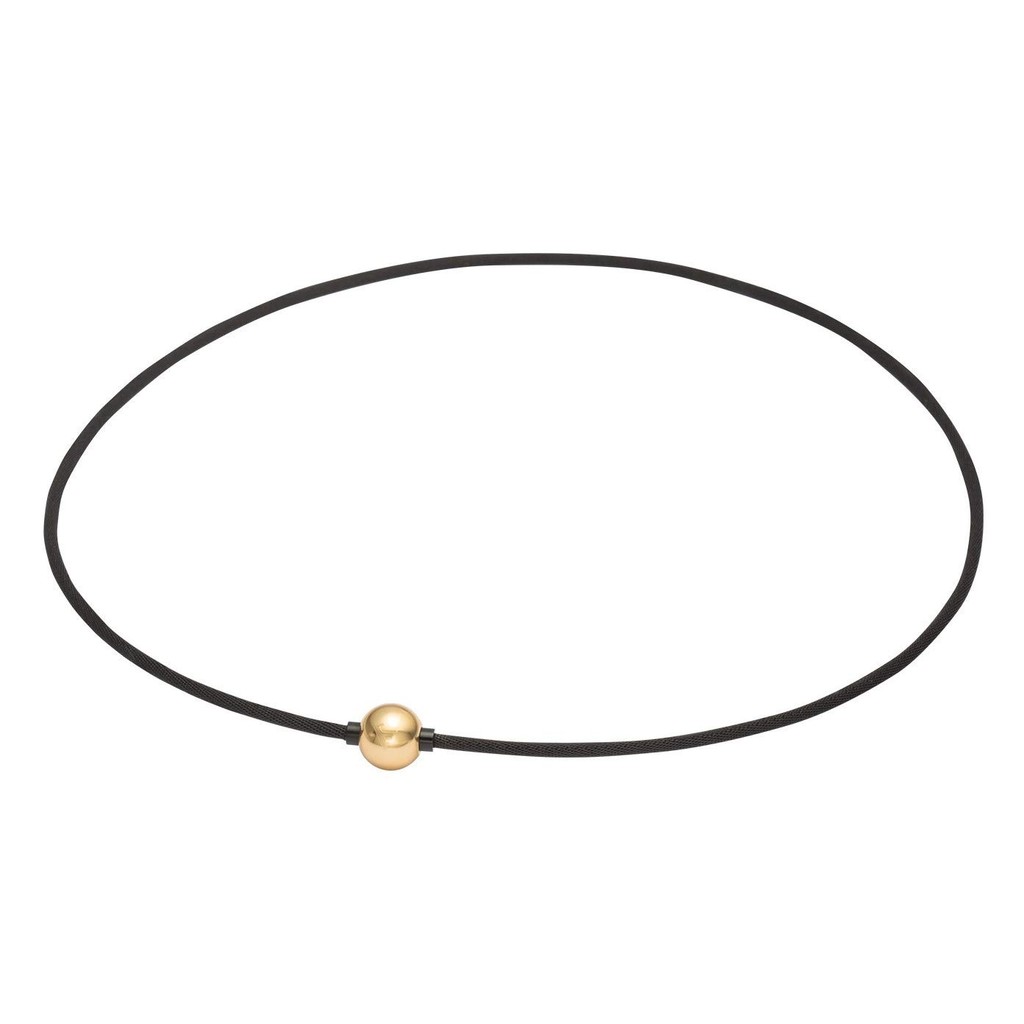 Phiten Necklace RAKUWA Neck EXTREME Mirror Ball (Light) Gold/Black 45cm ...