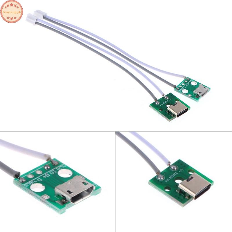 SURP TypeC Micro USB To DIP Adapter Female Connector B Type PCB Converter Breadboard USB01