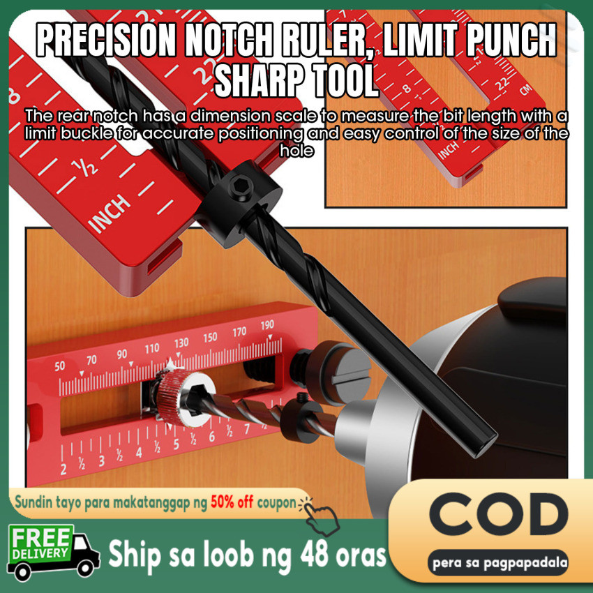 Metric/Inch Handle Template Jig Drill Guide Cabinet Handle Knob ...