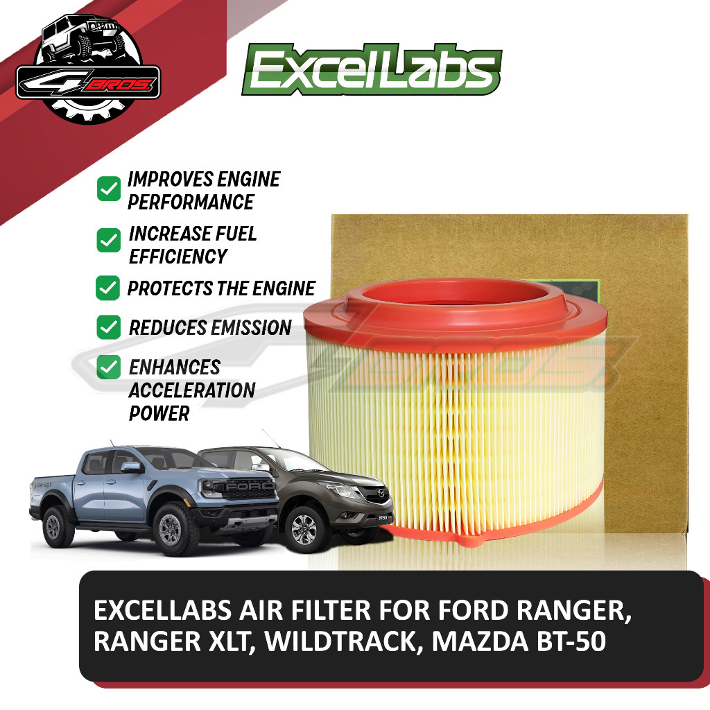 Excellabs Air Filter for Ford Ranger 2016-UP RangerXLT WildTrack2014-UP ...