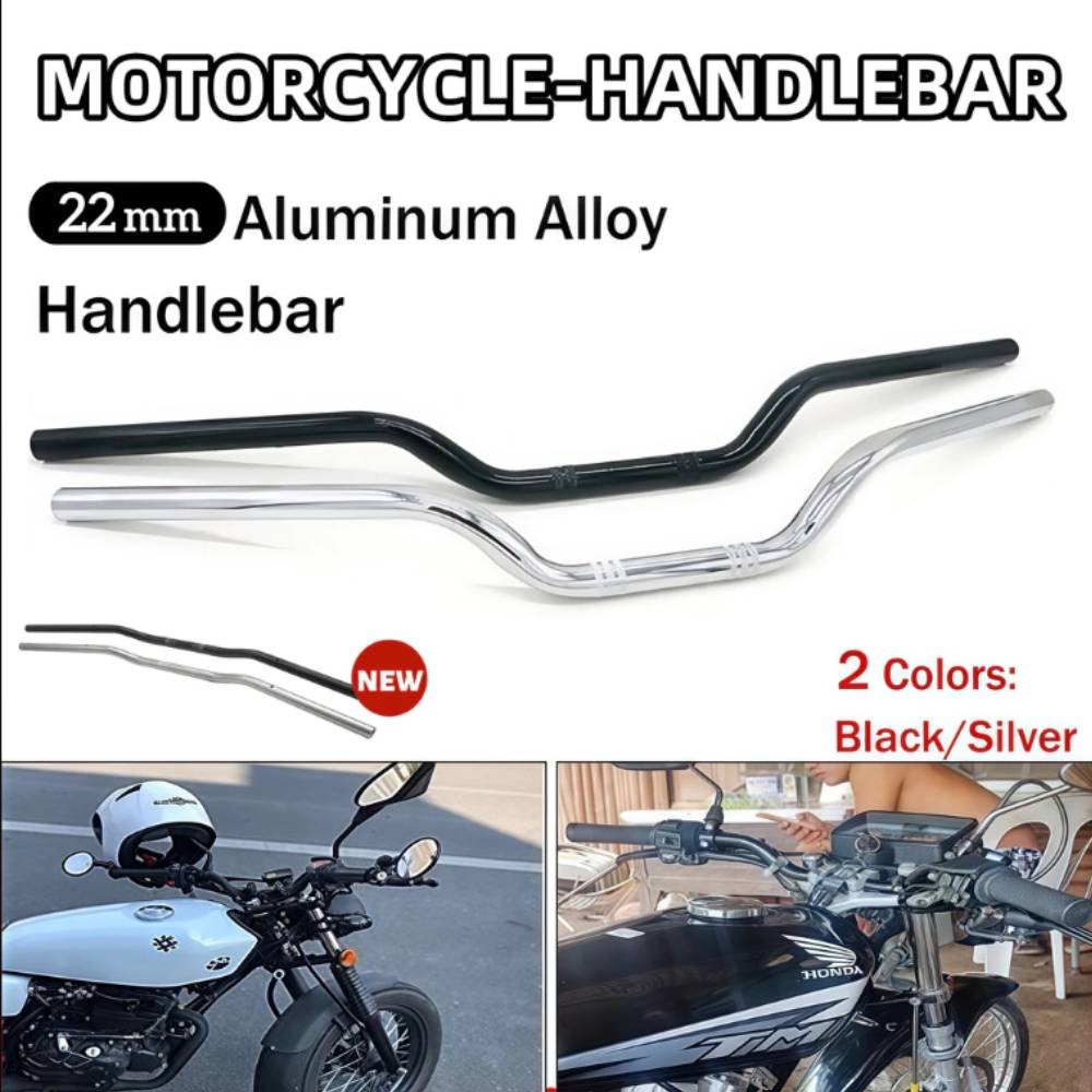 22MM Universal Motorcycle Refit Handlebar Retro Stainless steel ...