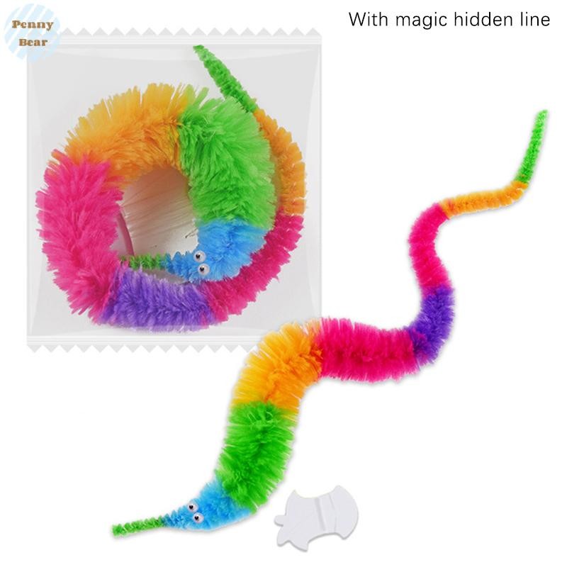 [Penny Bear] Magic Worm Prop Fuzzy Wiggly Worm Twisty Toy Caterpillar ...