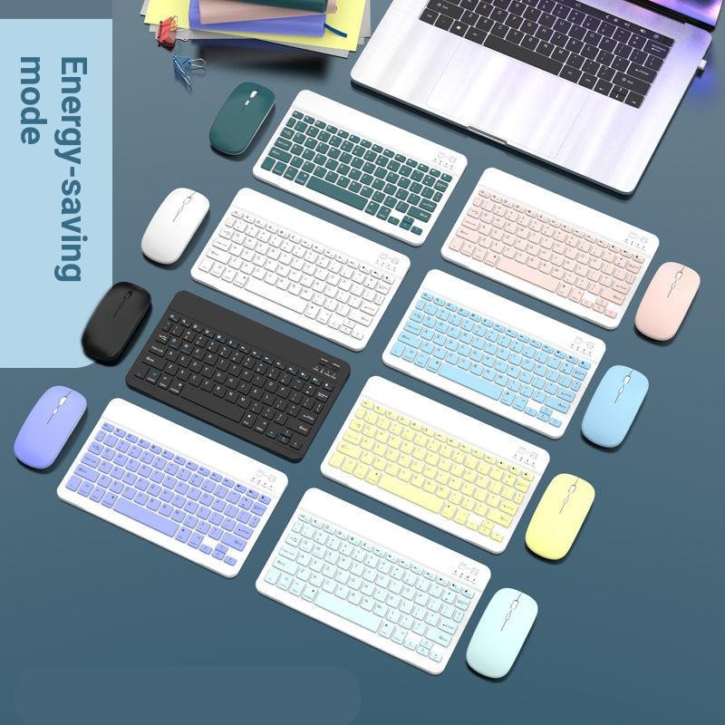 10 inch wireless bluetooth keyboard and mouse set with backlit keys for ...