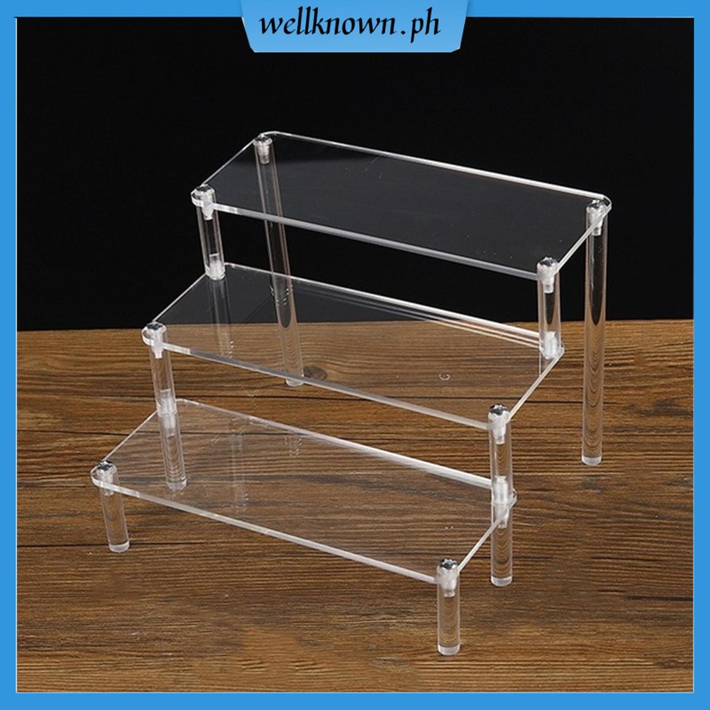 Acrylic Risers Display Stand 3 Tier Acrylic Tiered Shelf Clear Tiered ...