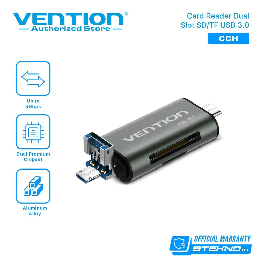 Vention USB 3.0 Card Reader - Micro SD/TF Card Type-C OTG | Shopee ...