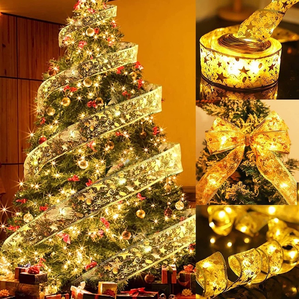 10M 100LED Christmas Tree Ribbon Lights Christmas Tree Light Christmas