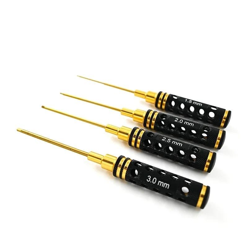 4pcs/set Titanium Plating 1.5/2/2.5/3mm Hexagon Screwdriver Screw ...