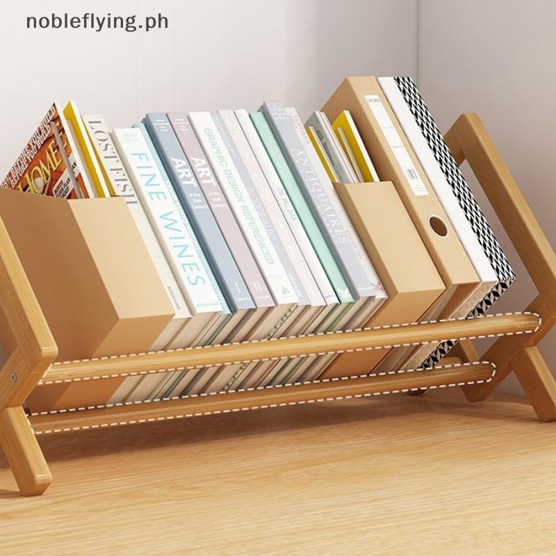nobleflying Desktop Bookshelf Home Living Room Small Decoration Bamboo