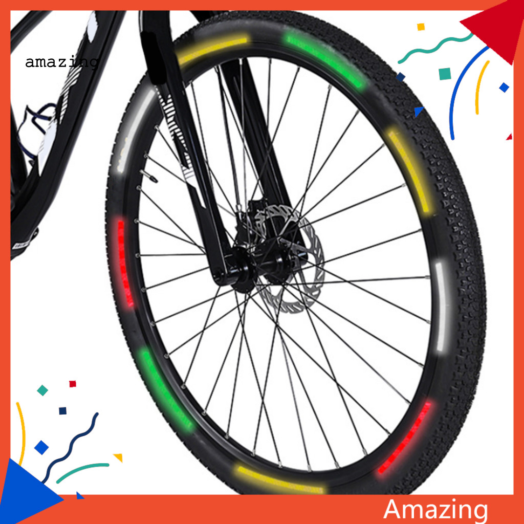 [AM] 1 Sheet Good Toughness Bike Rim Reflect Decals for Cycling Strong ...