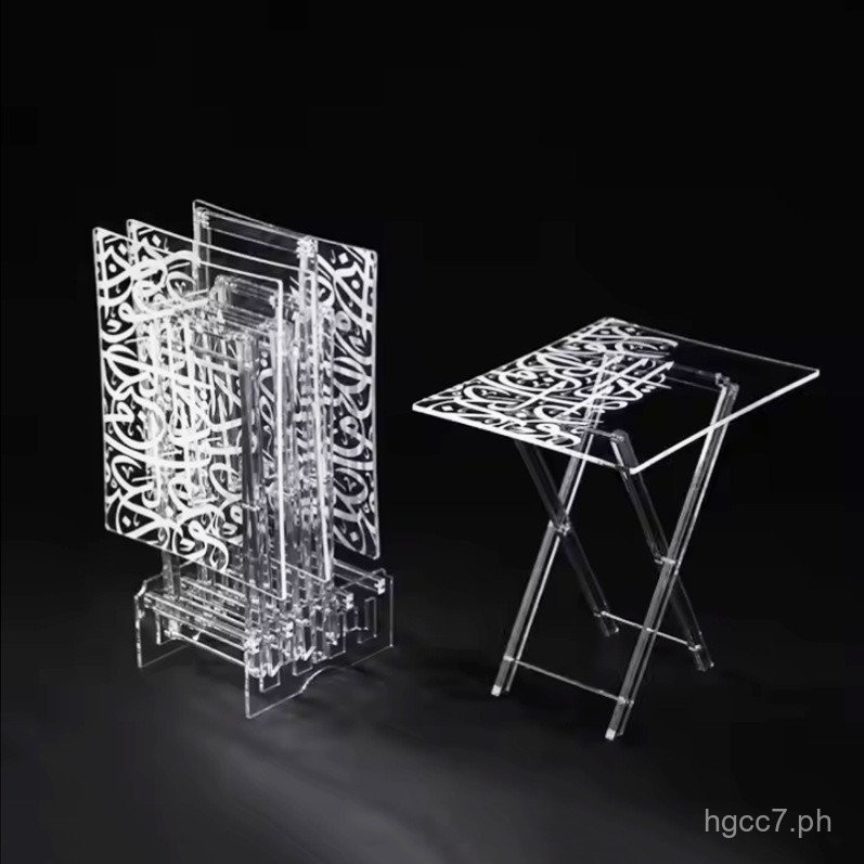 Cross-Border Transparent Acrylic Folding Table Bedside Household ...