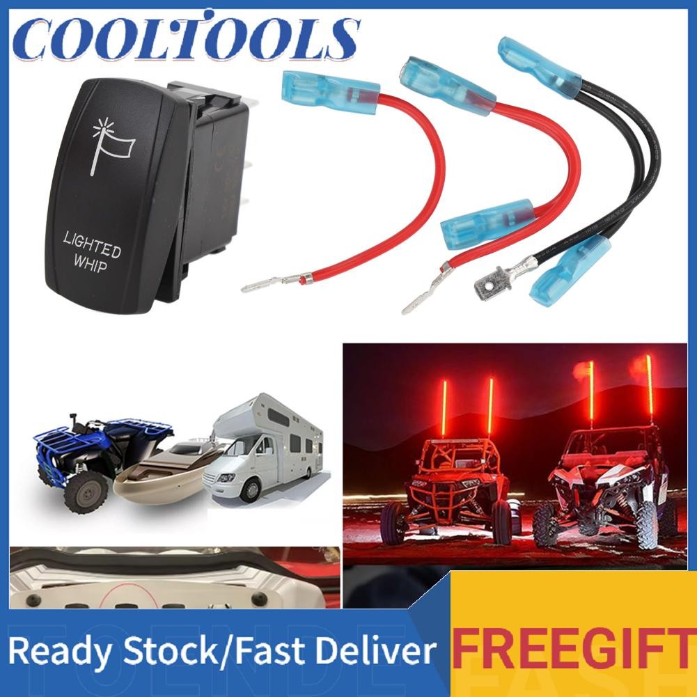 Cooltools LED Rocker Switch 5 Pin On Off Single Pole Throw with Wiring ...