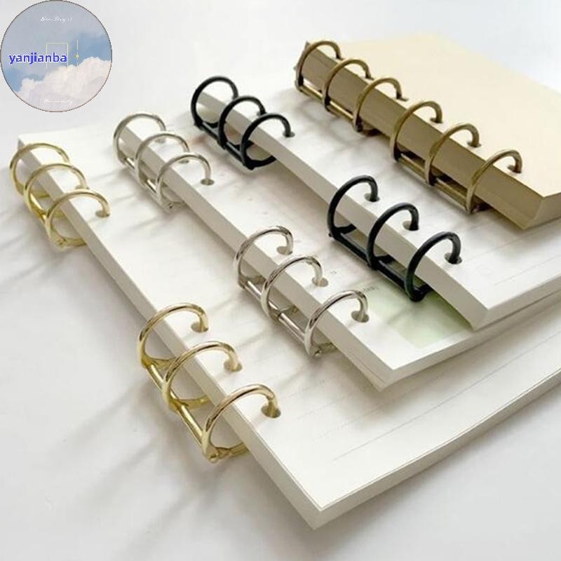 YANCA 2pcs Metal 3 Rings Binder Notebook Hinged Rings Album Spiral ...