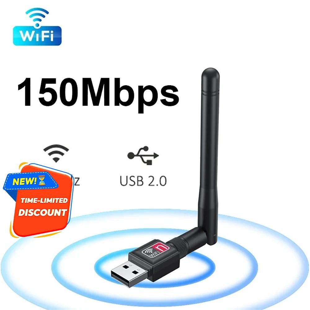 Mini USB WiFi Adapter 150Mbps 2.4G Wireless Network Card USB LAN Dongle ...