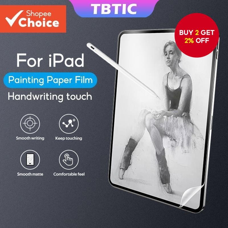 TBTIC Matte Screen Protector Like Paper film For iPad 7 8th 9th 10th ...