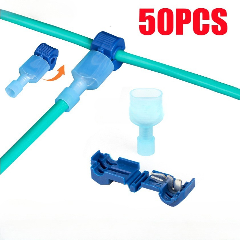 50Pcs(25set) Quick Splice Wire Terminals T-Tap Self-stripping Connector ...