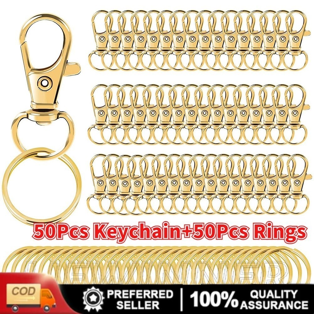 [Fast Shipping] 100Pcs/Set Metal Split Key Rings - DIY Handmade Crafts ...