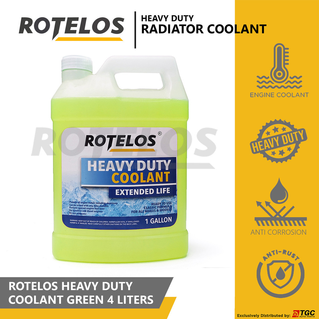 Rotelos Heavy Duty Coolant / Prediluted and Premix Coolant 4L 1 Gallon ...