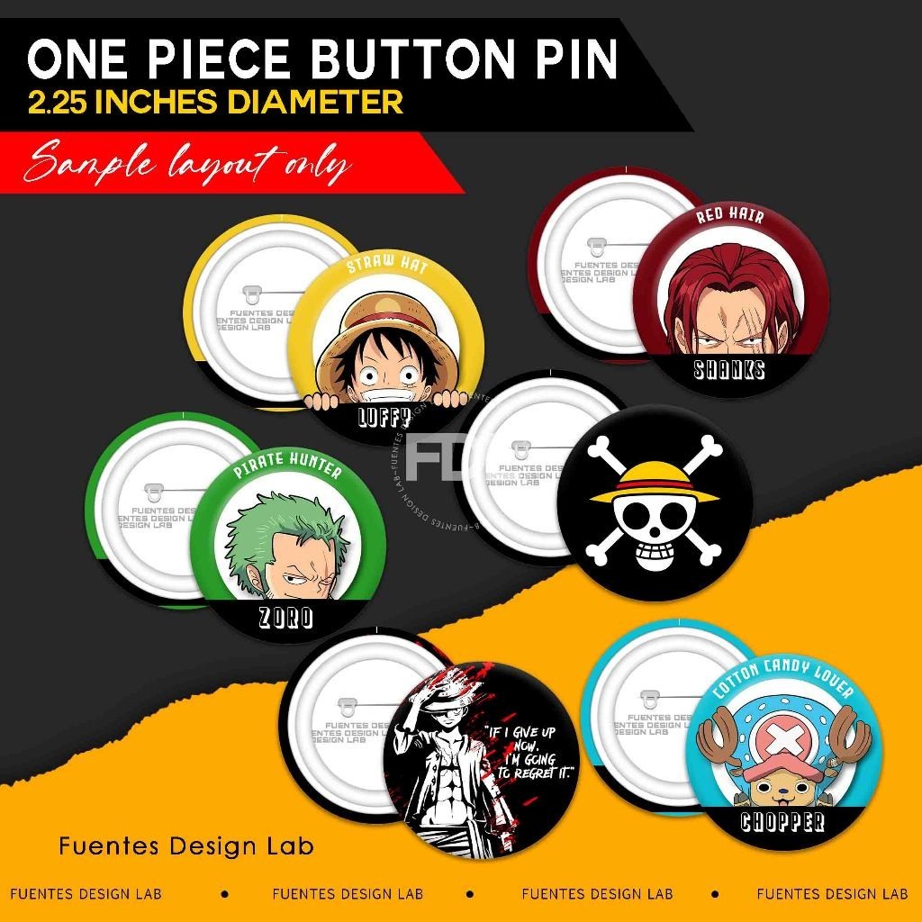 CRAFTSY CENTRE ONE PIECE Button Pin | LUFFY Button Pin | ONE PIECE ...