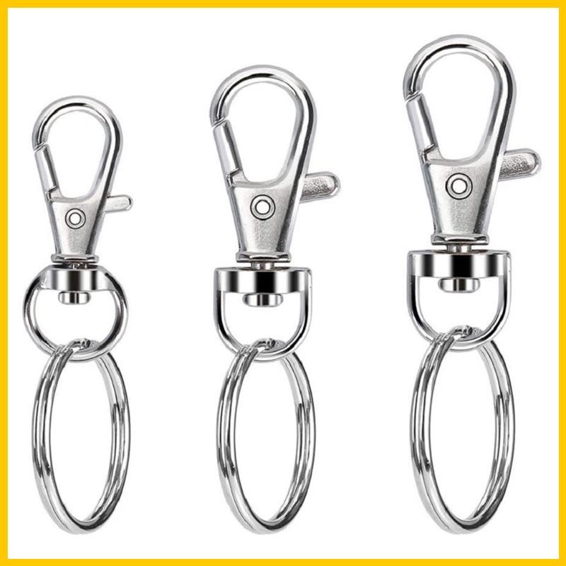 ALL 100 Pcs Swivel Snap Hooks with for Key Rings Lobster Claw Clasps S