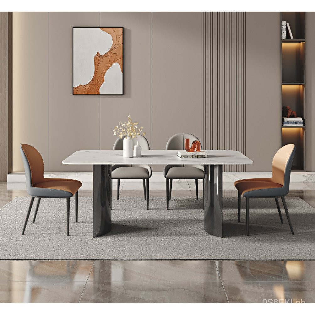 Modern Light Luxury Stone Plate Dining Table Small Apartment Italian ...