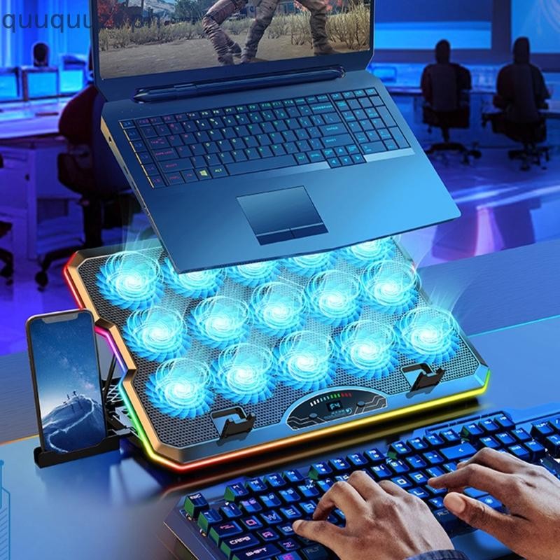 QUU Gaming Laptop Cooling Pad Station with quiet Fan for Intense Gaming ...