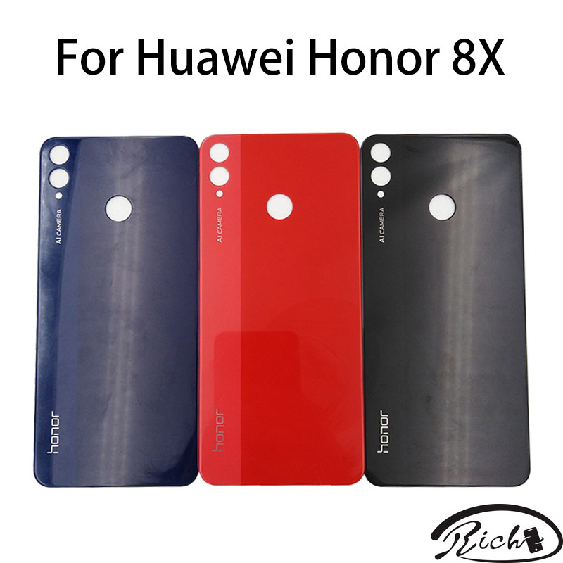 Huawei Honor 8X Back Battery Cover 3D Glass Panel Door Housing Case