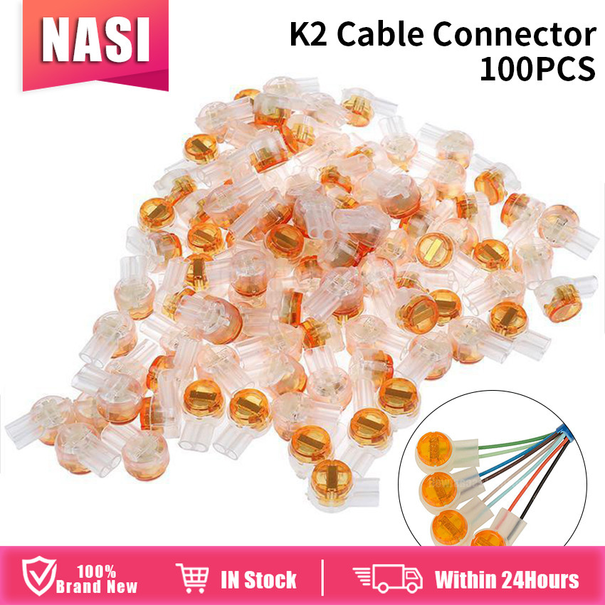 Uy Connector 100pcs K2 Ports Gel Splice Uy2 Crimp Terminal Connectors ...