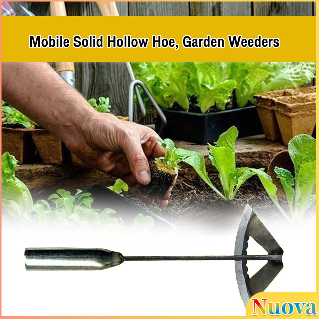 Nva Hollow Hoe Durable Weeding Rake Handheld Hoeing Garden Pine Soil ...