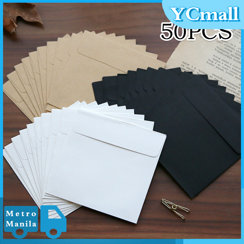 10x10cm 50pcs Square Mini Small Envelope For Membership Card Small