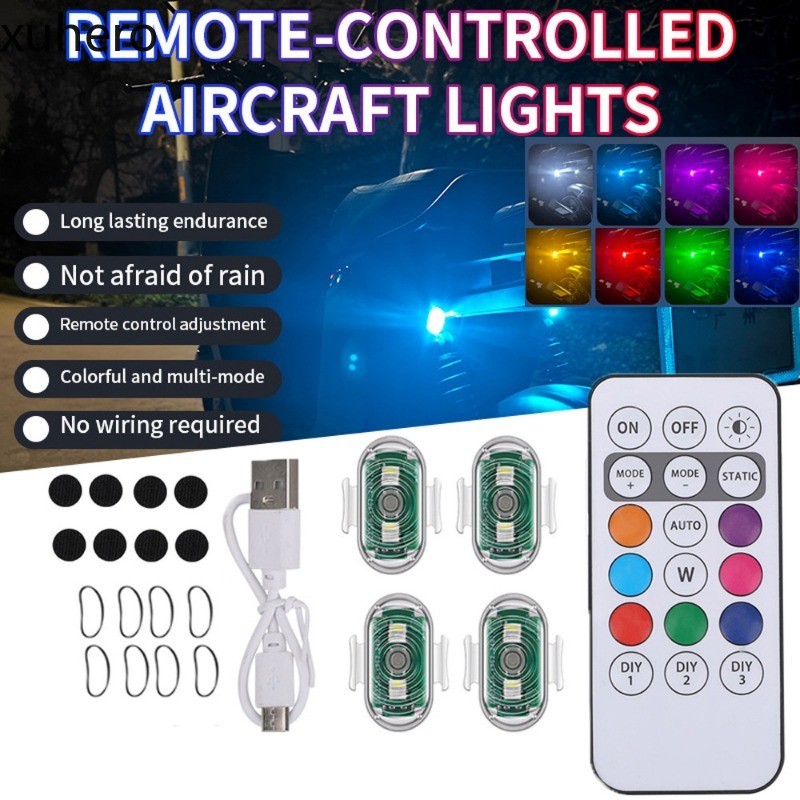 7 colors Remote RGB Led Aircraft Strobe lights Motorcycle Lights LED ...