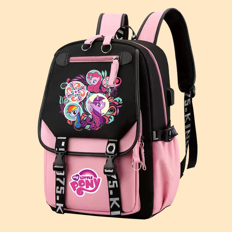 Cartoon Schoolbag My Little Pony Backpack Girl Children Cute Campus ...