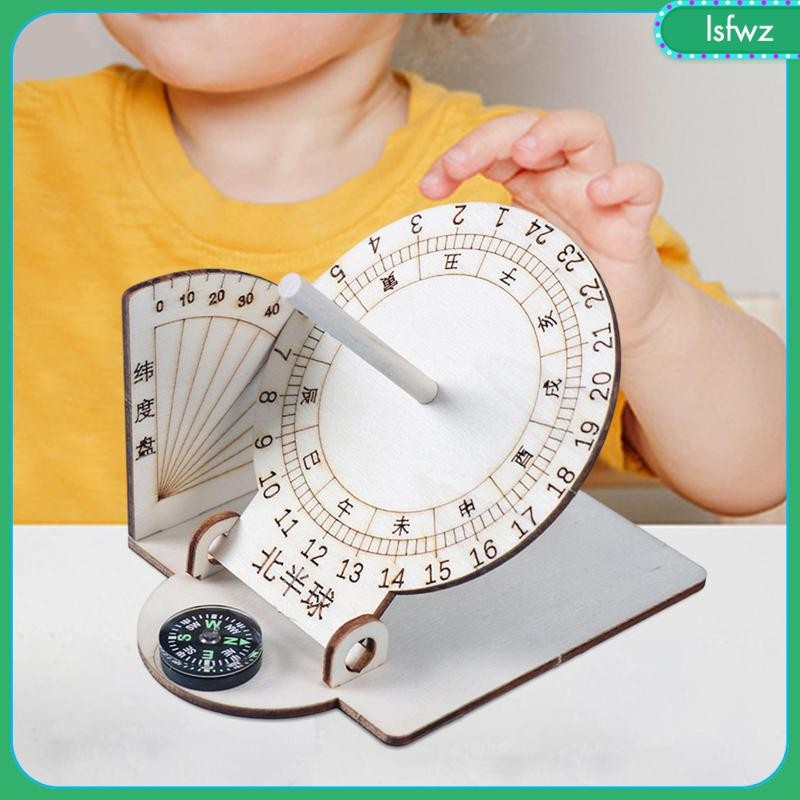 [Lsfwz] Equatorial Sundial Clock DIY Sundial with Compass Scientific