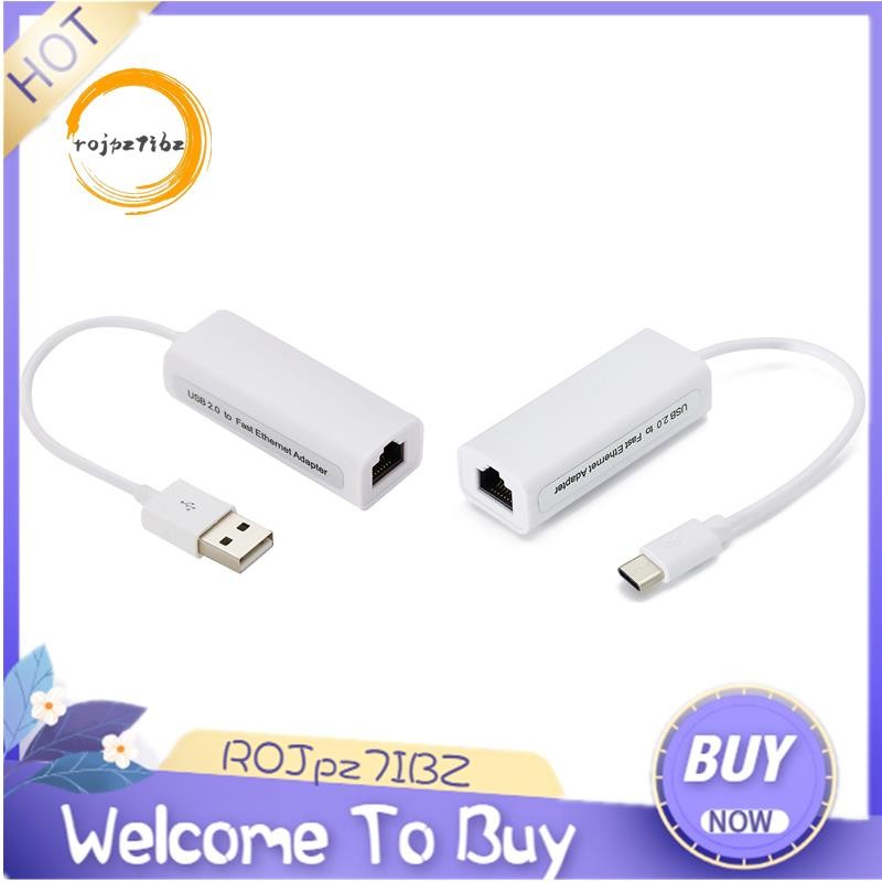 Network Card USB Type-C to Rj45 100M Driver-Free Network Card Converter ...