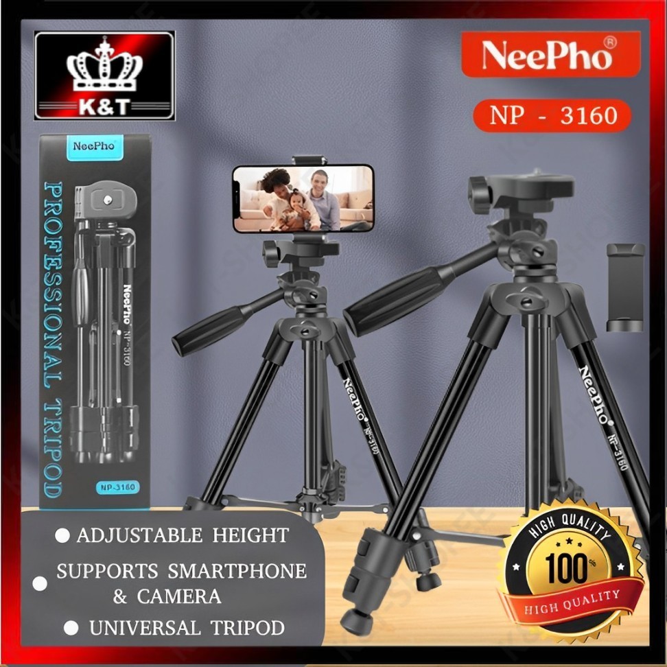 Neepho NP-3160 Professional Tripod Lightweight Durable Photography