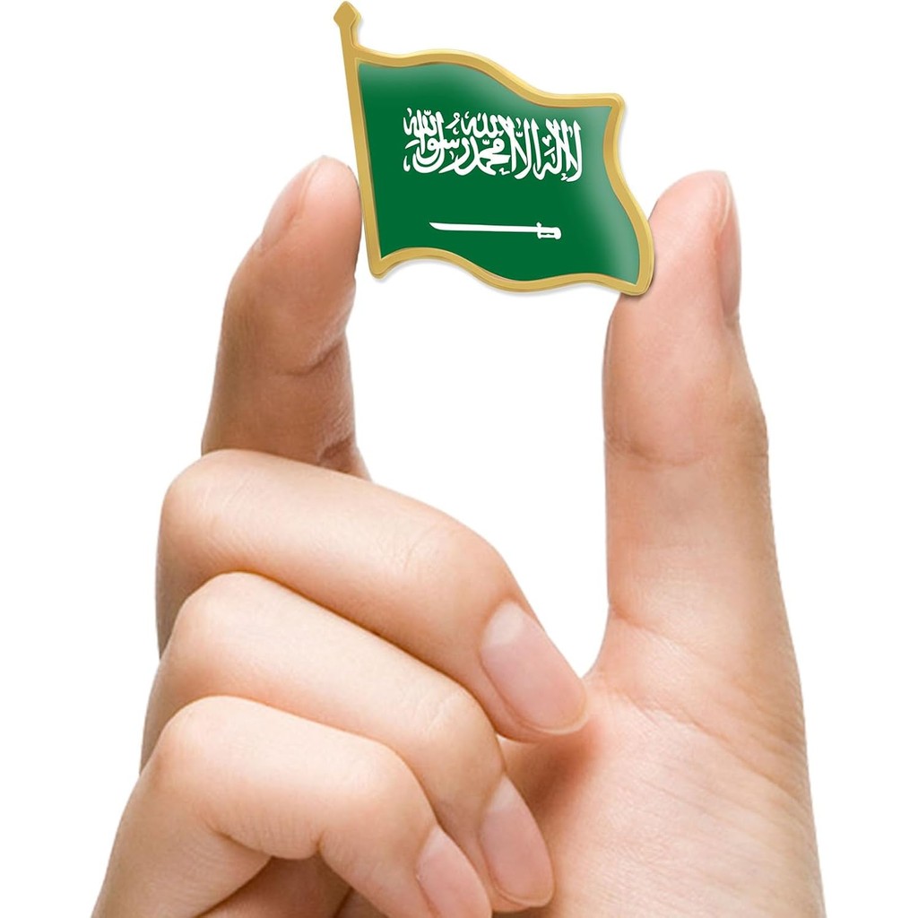 Saudi Arabia Flag Lapel Pins Bulk - Metal Saudi Arabian Brooch Badge ...