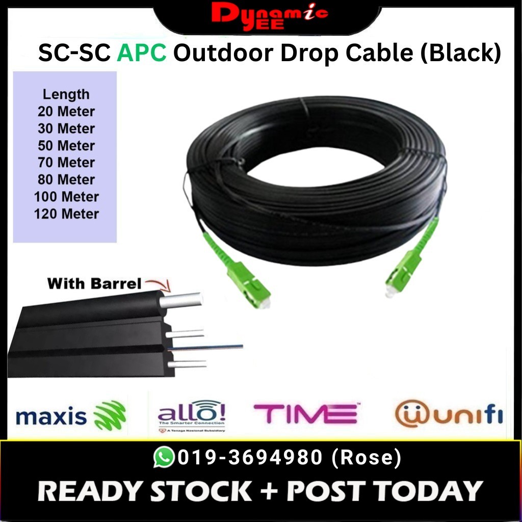 Pre-Connectorized IB BLACK SC/APC-SC/APC Single Mode Amored High ...