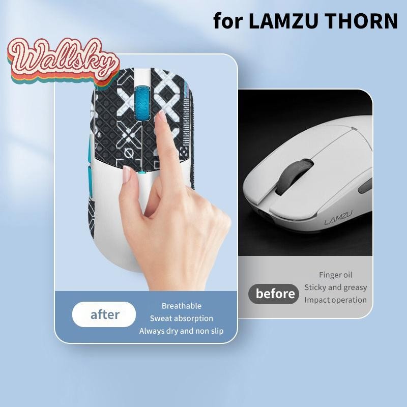 Wallsky> Non Slip Suck Sweat Mouse Grip Tape Skate Sticker For LAMZU ...